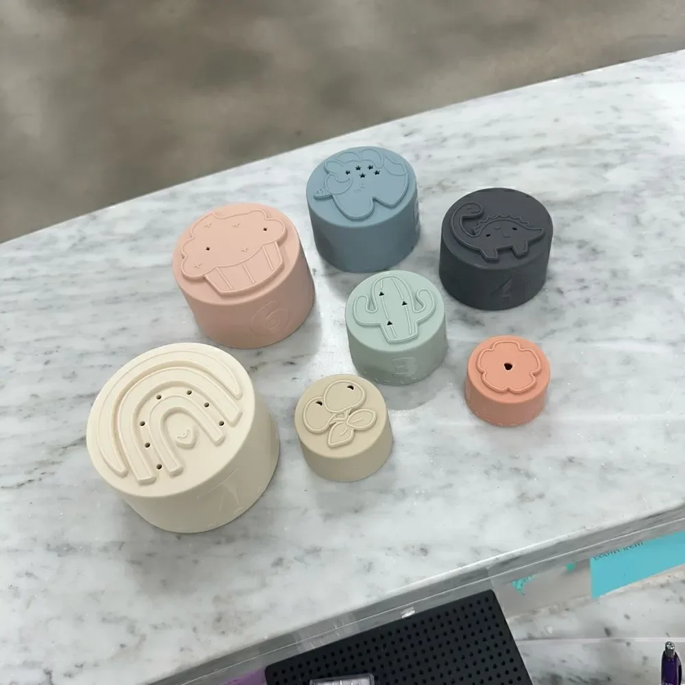 NEW silicone stacking cups